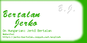 bertalan jerko business card