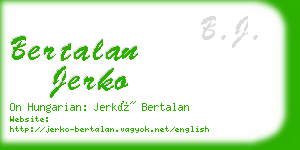 bertalan jerko business card